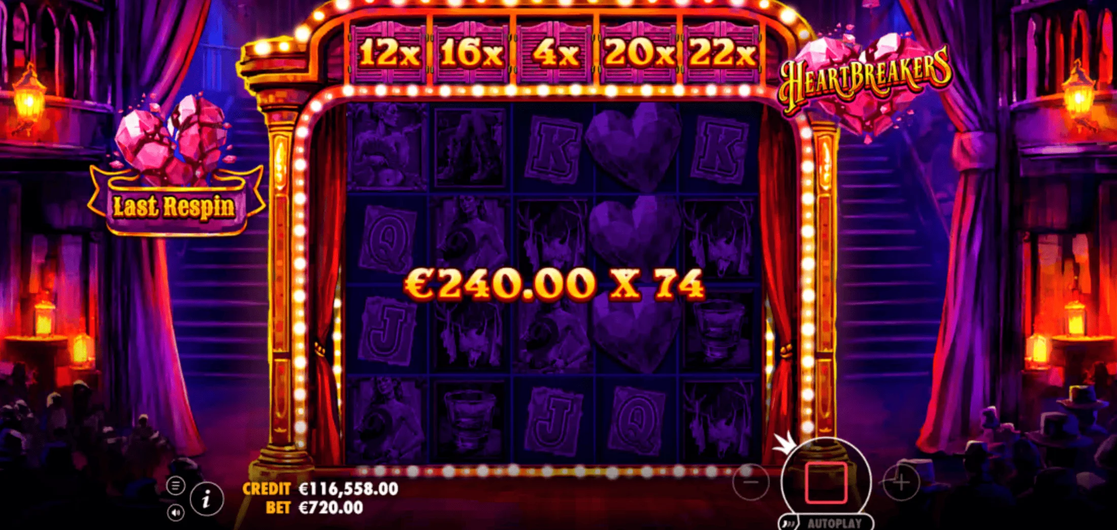 Heartbreakers - menu mua Bonus Standard Respin và Super Respin